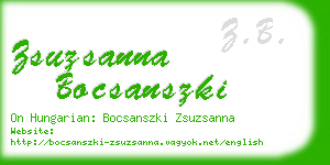 zsuzsanna bocsanszki business card